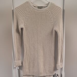 GIRLS Tahari Cream Ribbed Knit Sweater Dress.